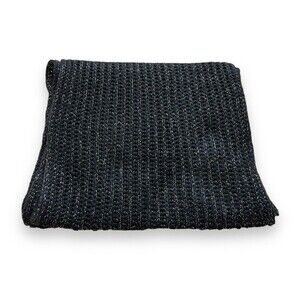 Black Golden Shiny Rectangular Scarf 78” X 10” Unisex Neck Scarve Tie